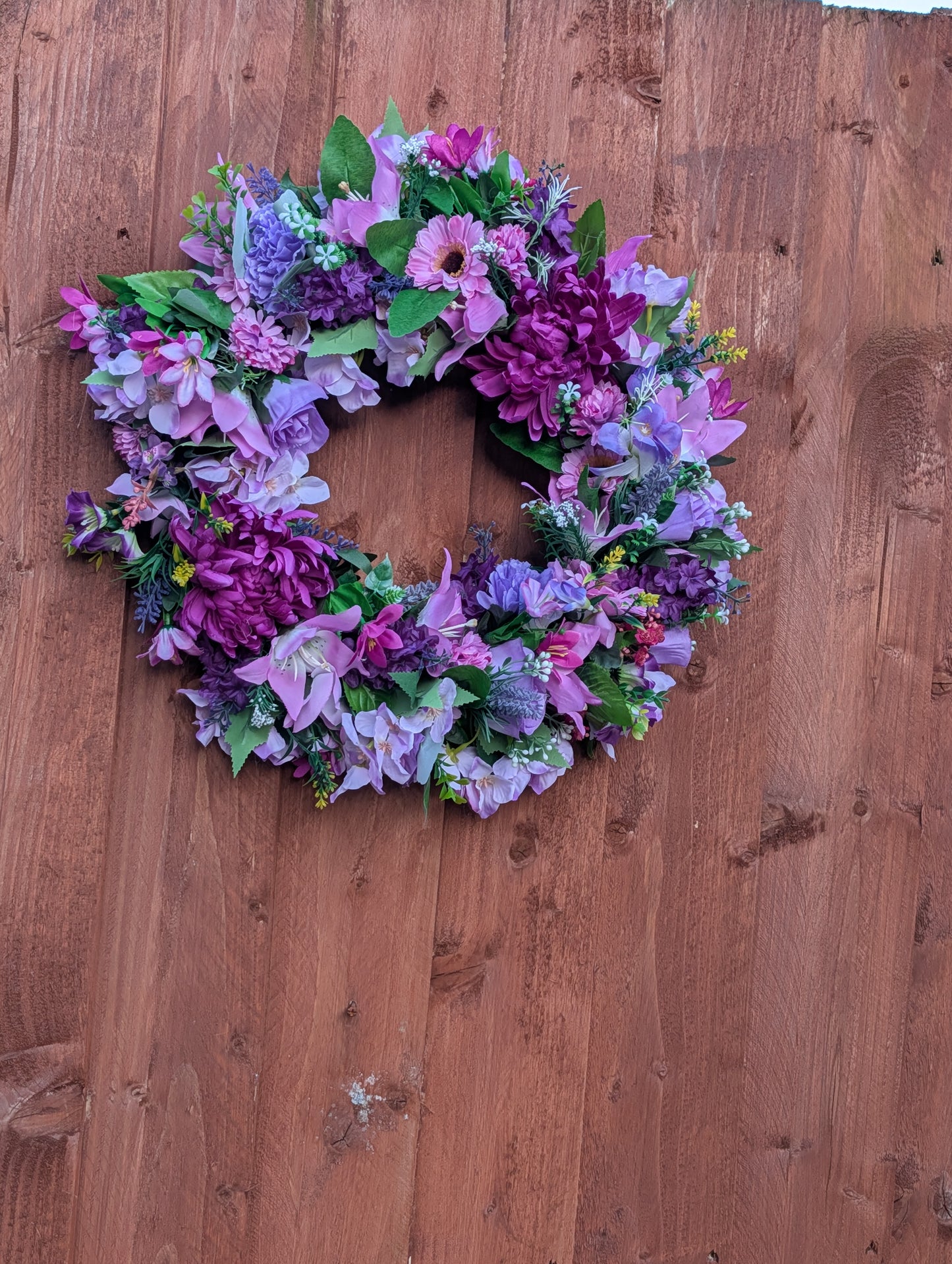 Artificial Purple Wreath
