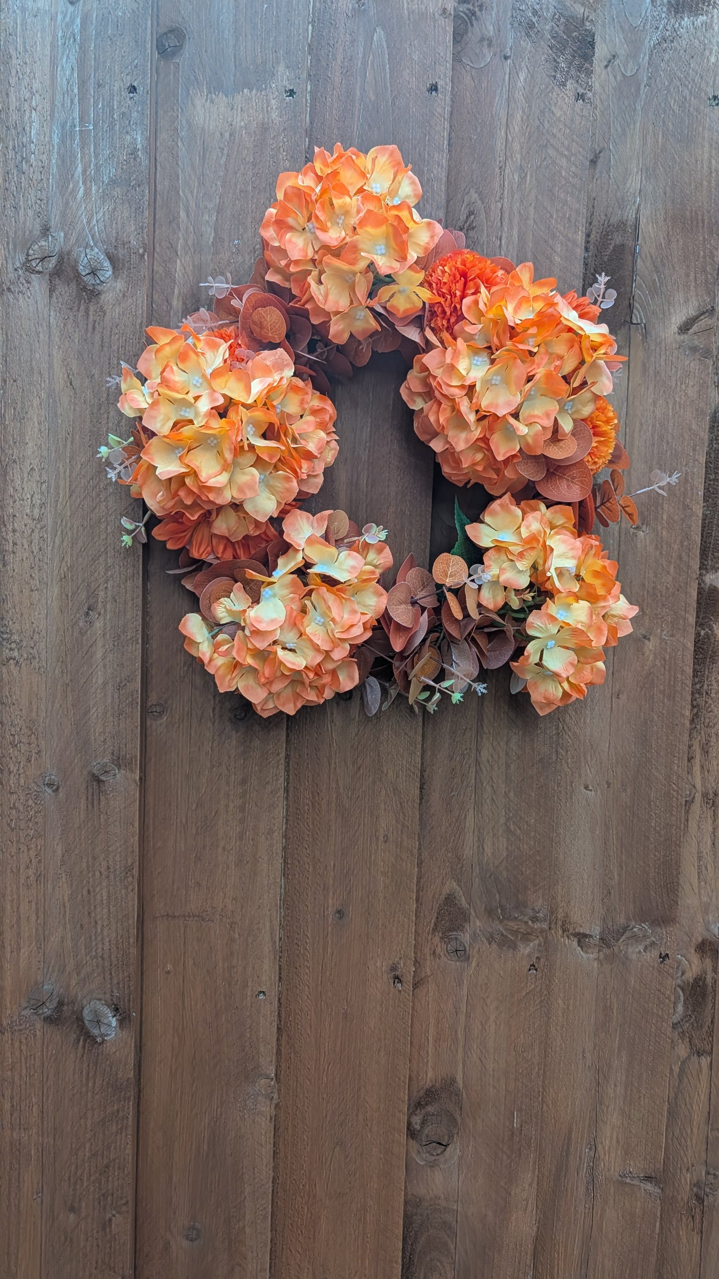 Autumn Sunset Hydrangea Wreath