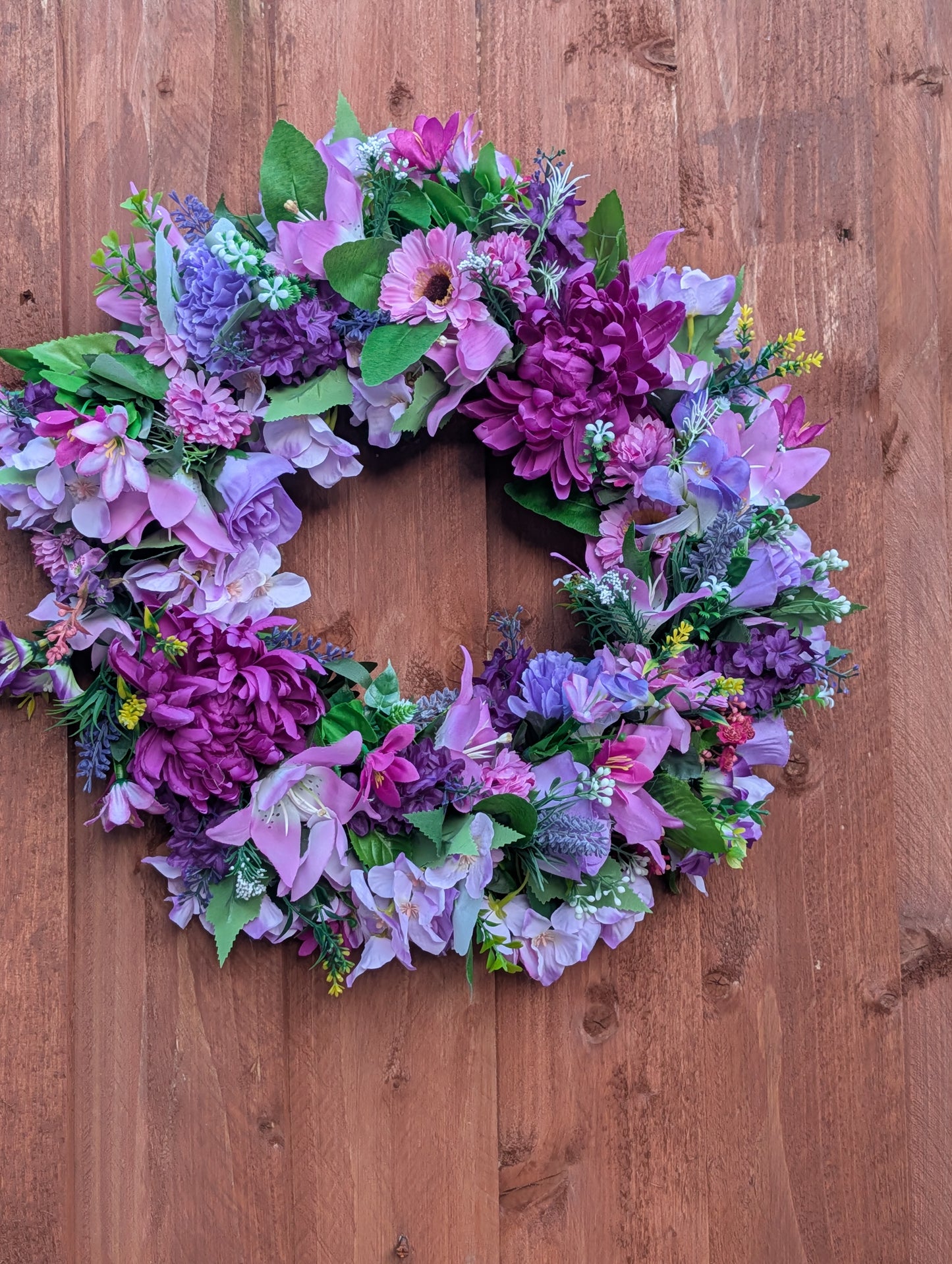 Artificial Purple Wreath