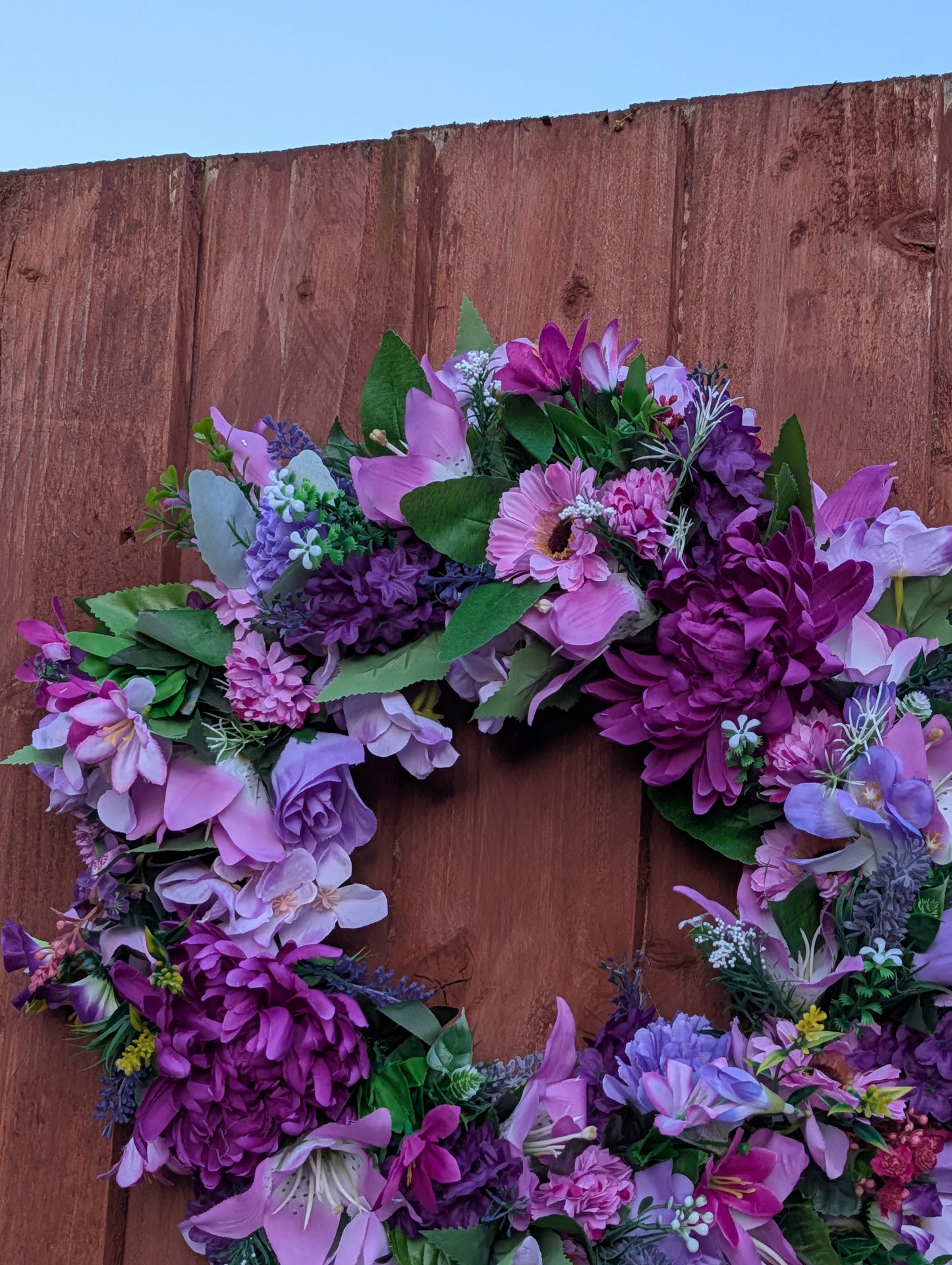 Artificial Purple Wreath