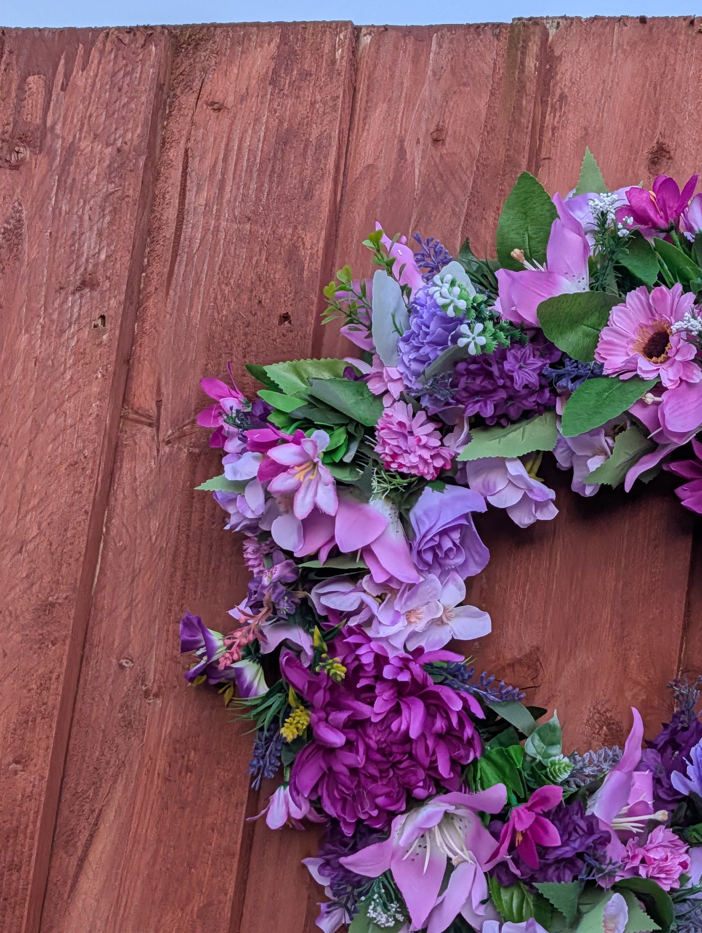 Artificial Purple Wreath