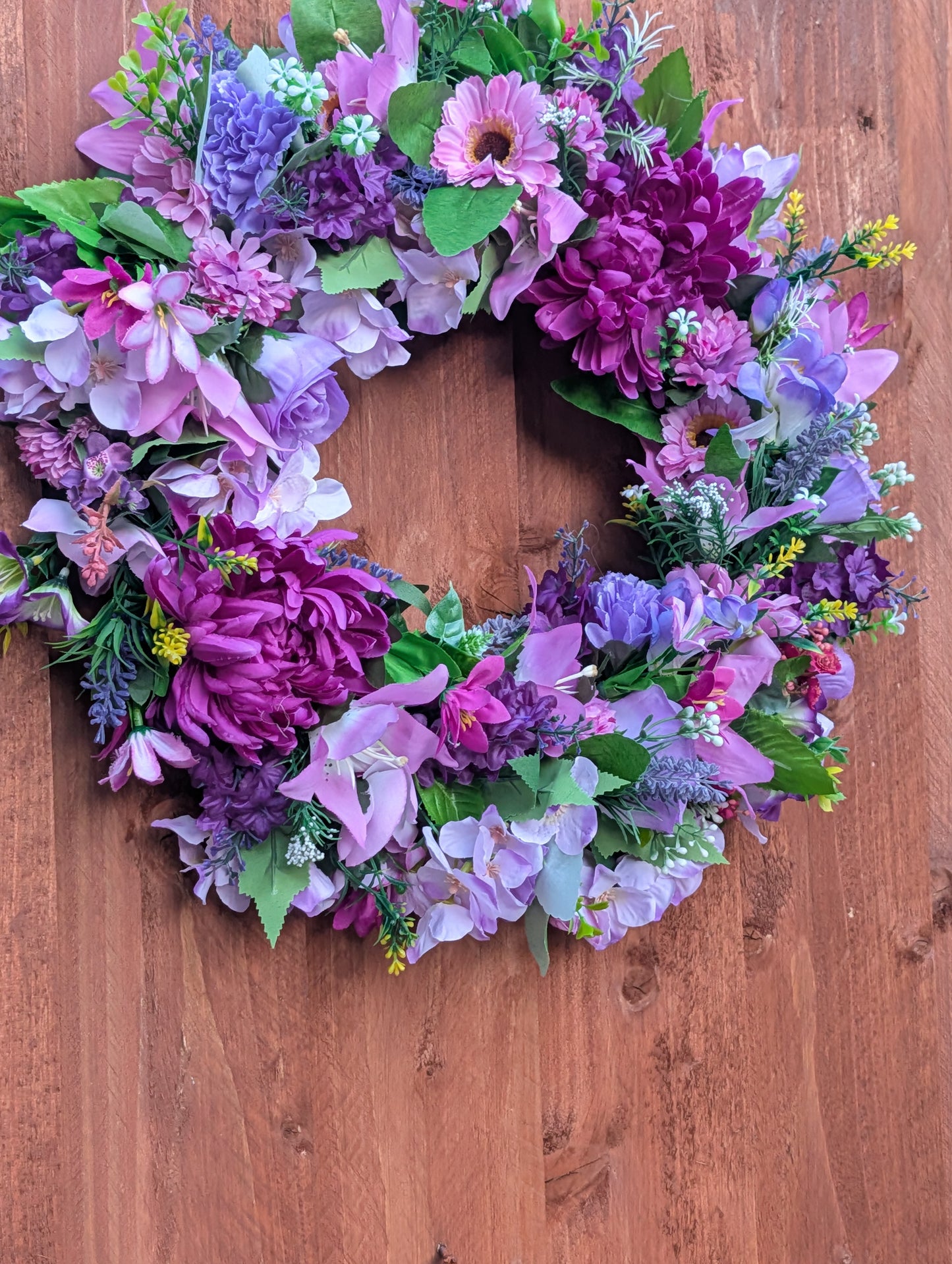 Artificial Purple Wreath