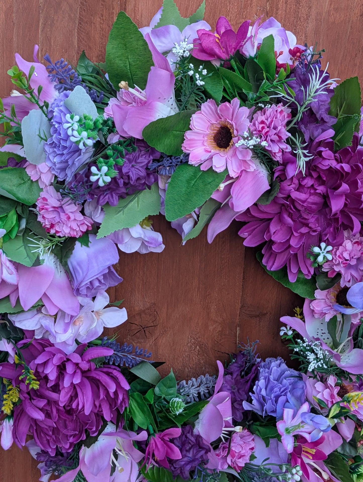 Artificial Purple Wreath