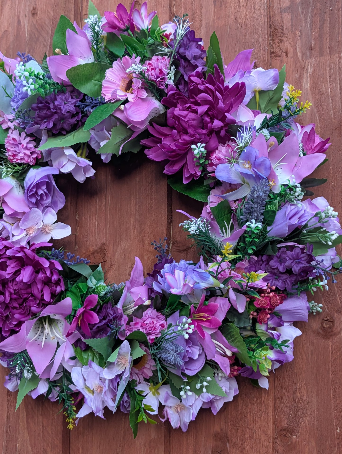 Artificial Purple Wreath
