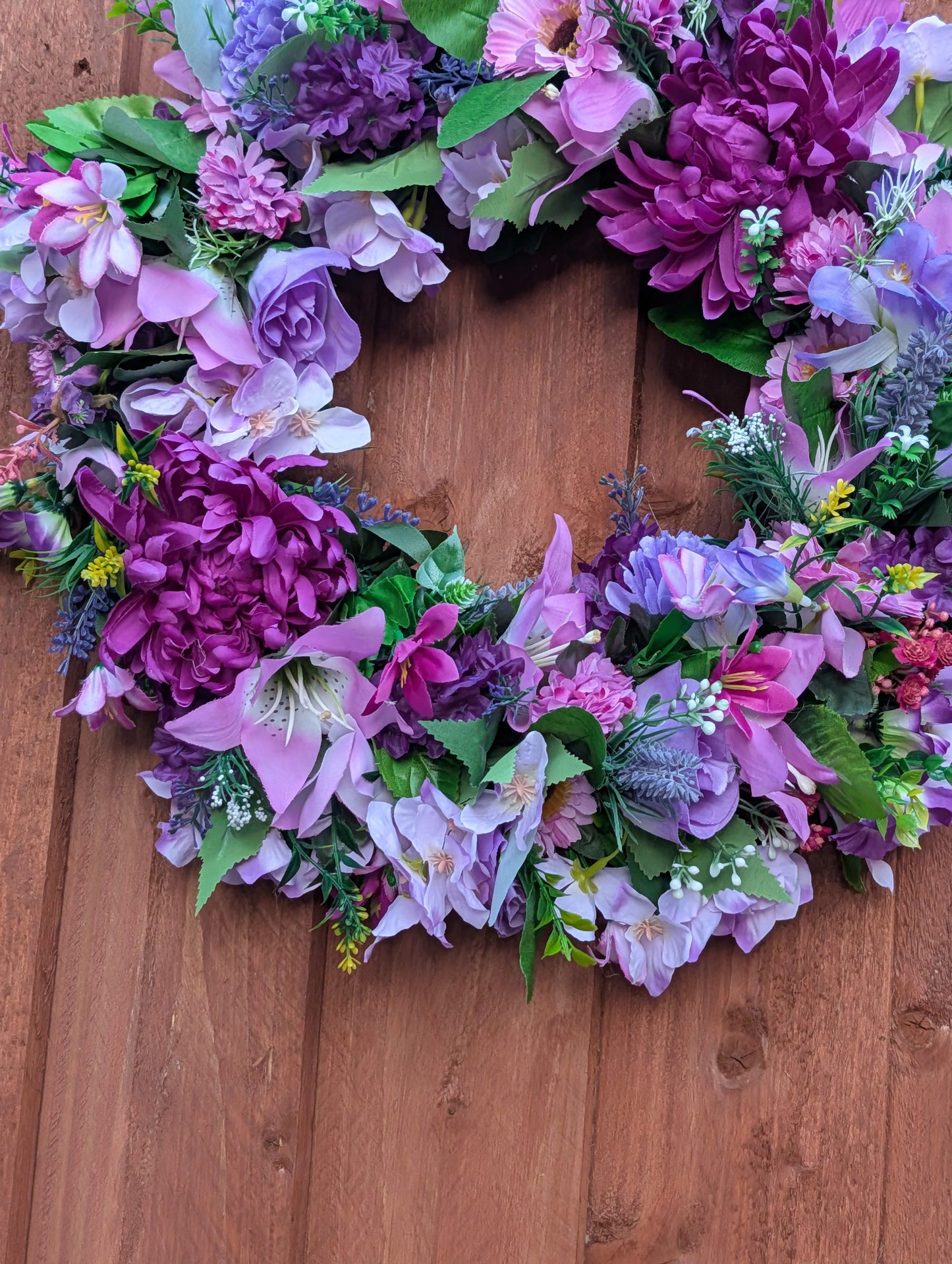 Artificial Purple Wreath