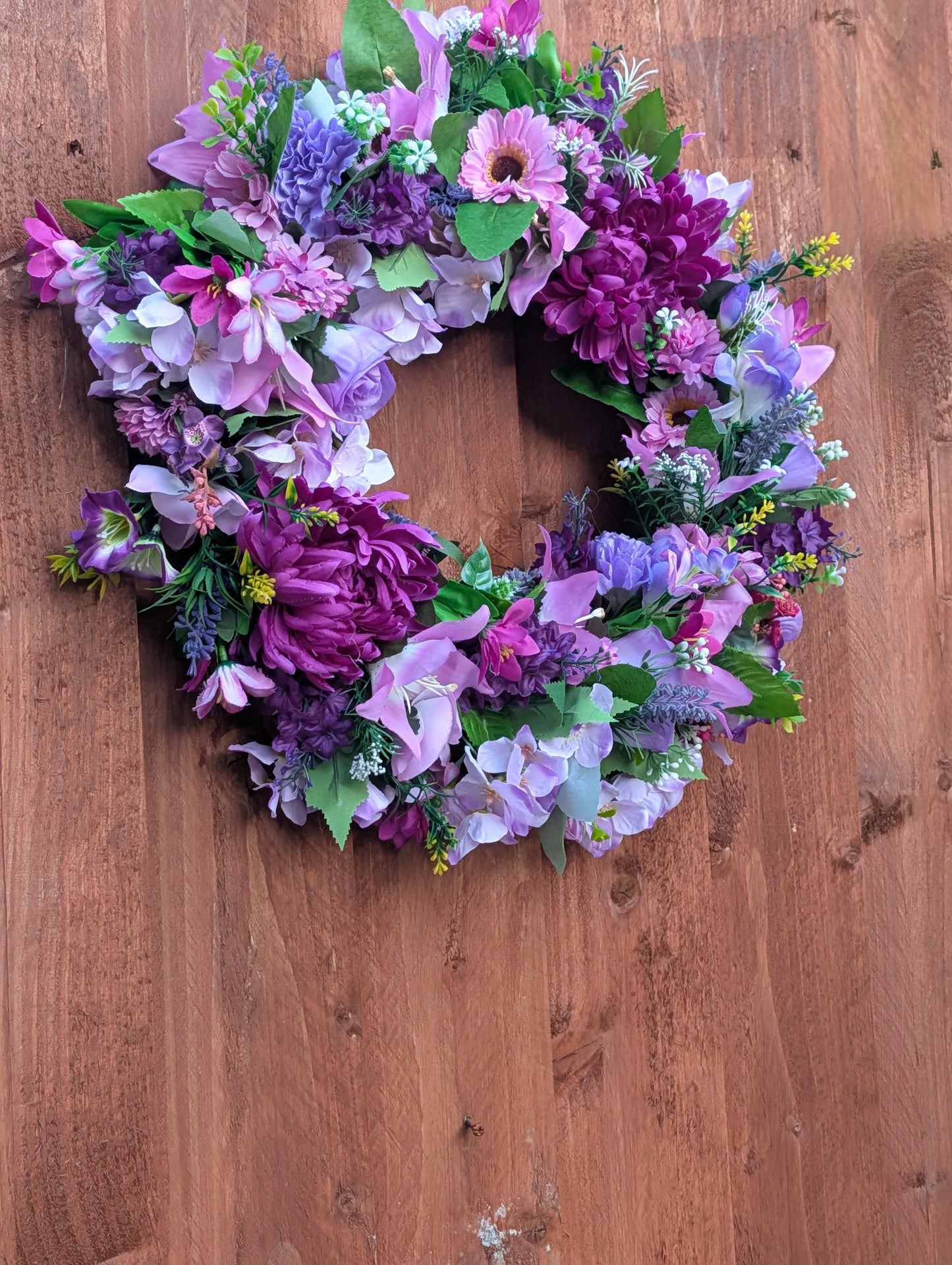 Artificial Purple Wreath