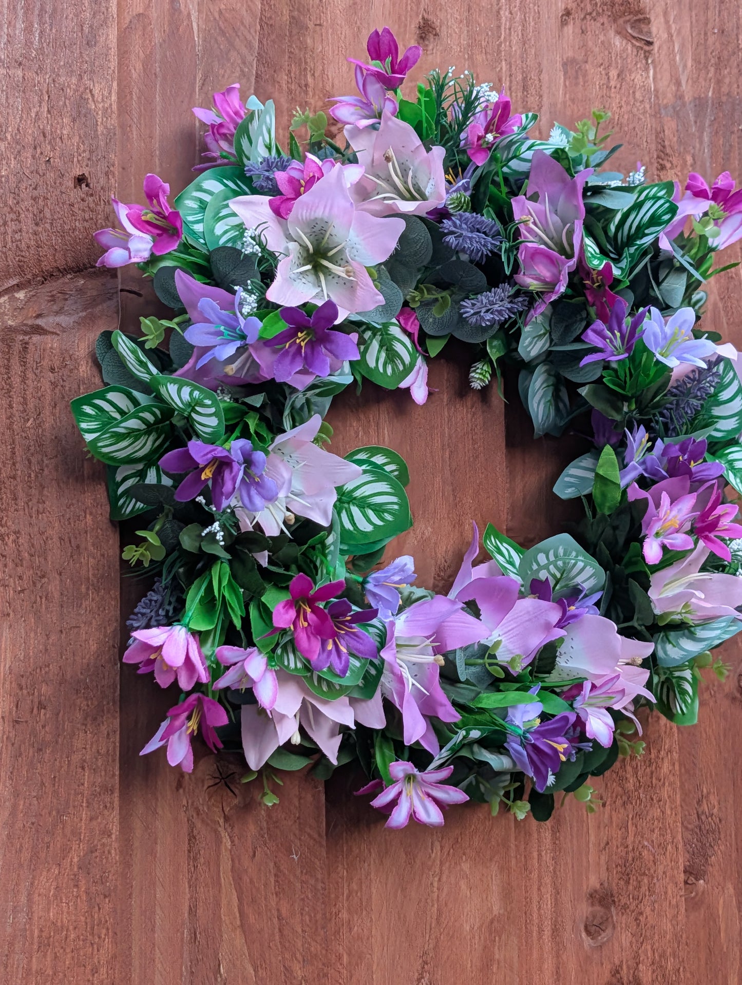 Artificial Greenery&Purple Wreath