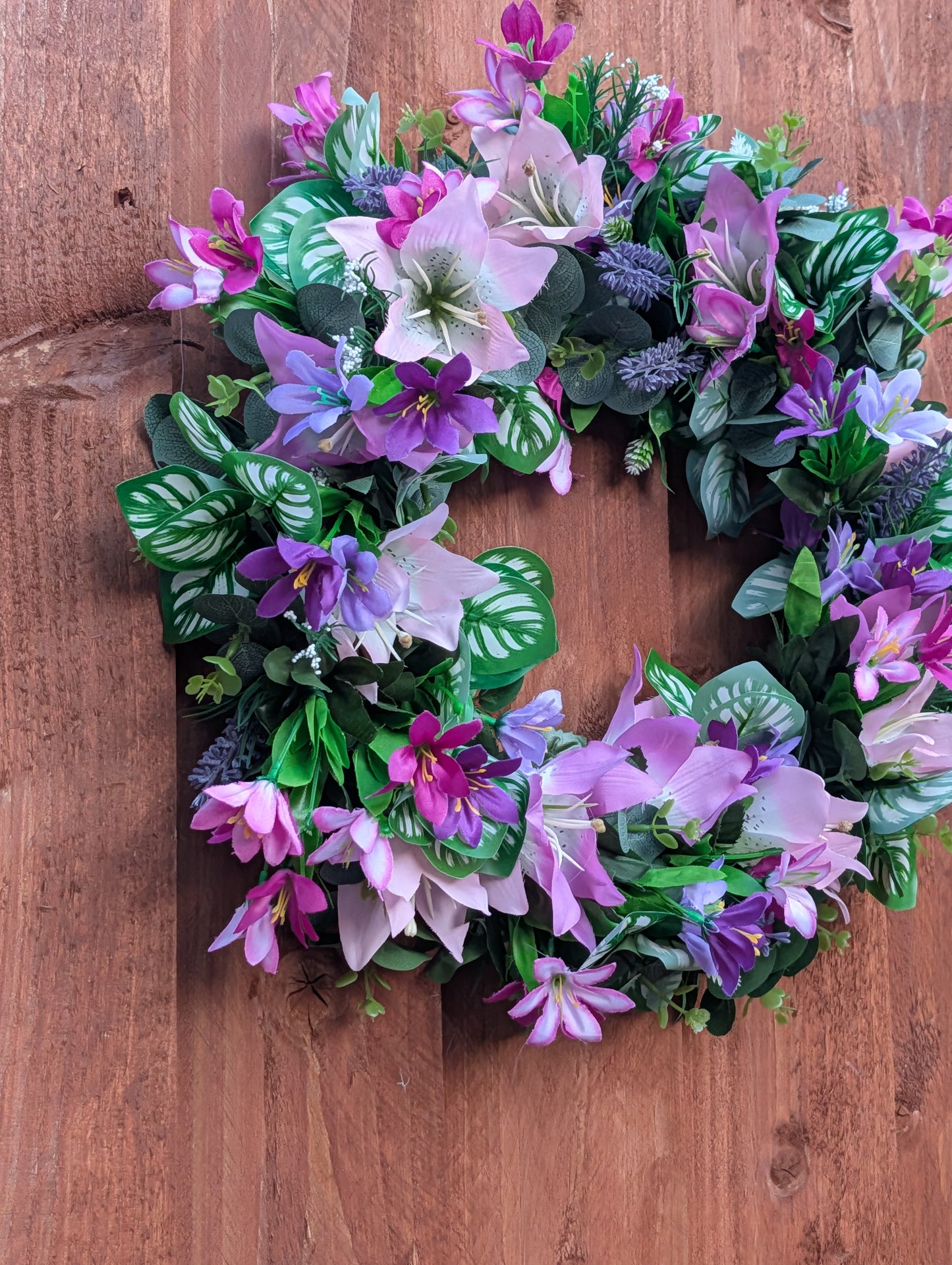 Artificial Greenery&Purple Wreath