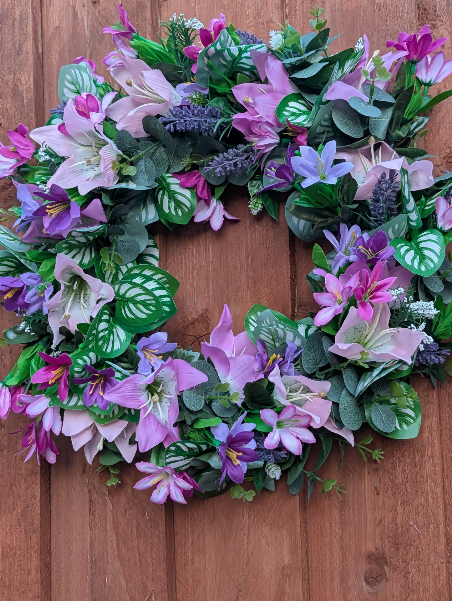Artificial Greenery&Purple Wreath