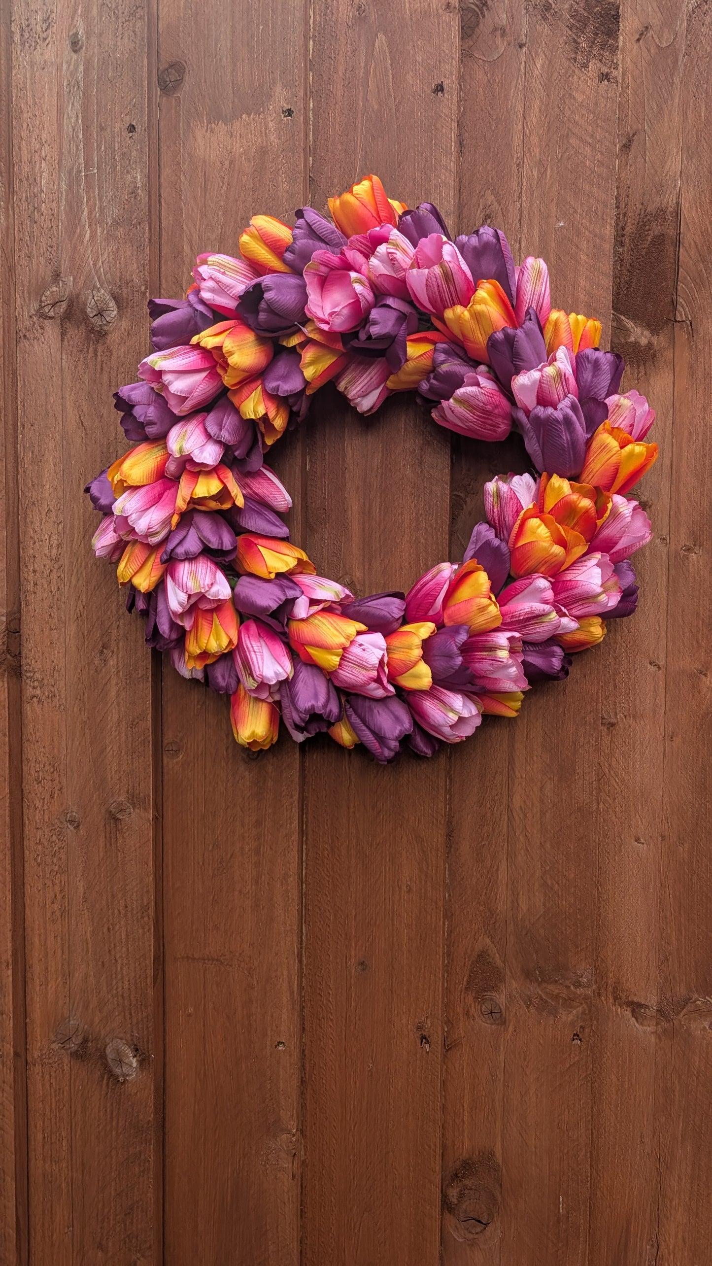 Vibrant Tulip Wreath