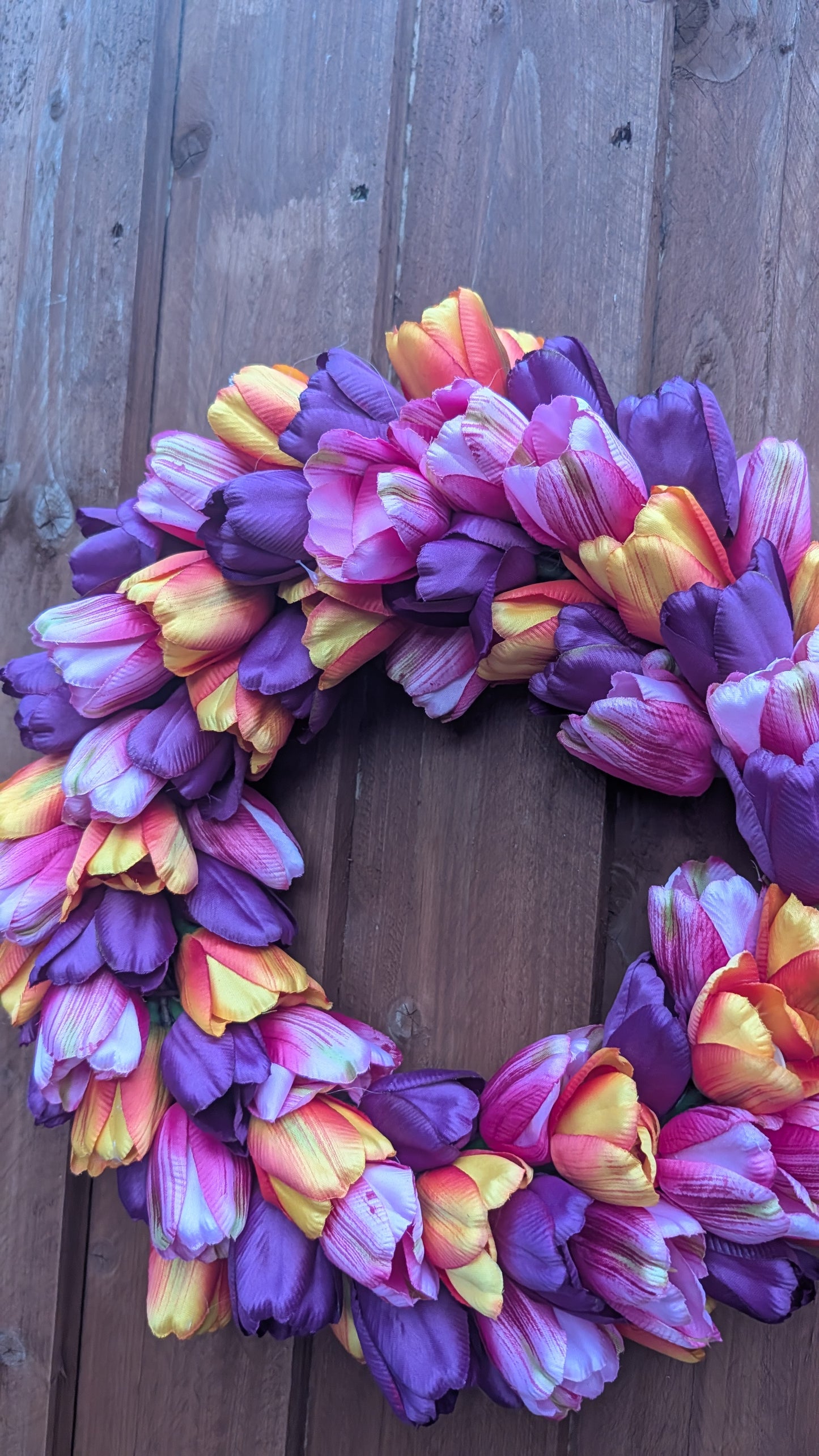 Vibrant Tulip Wreath