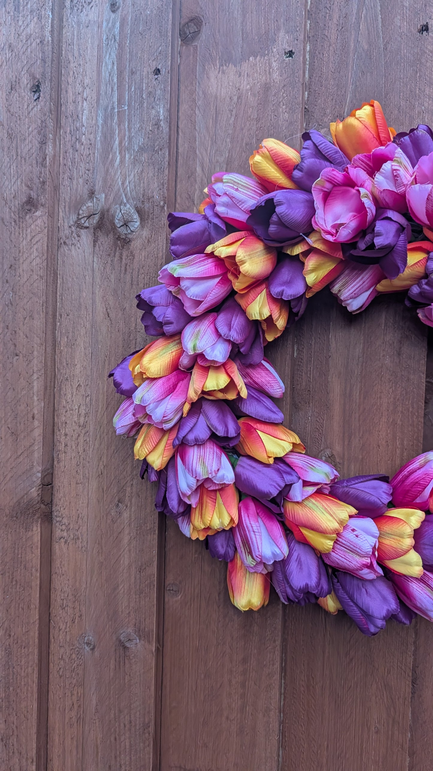 Vibrant Tulip Wreath