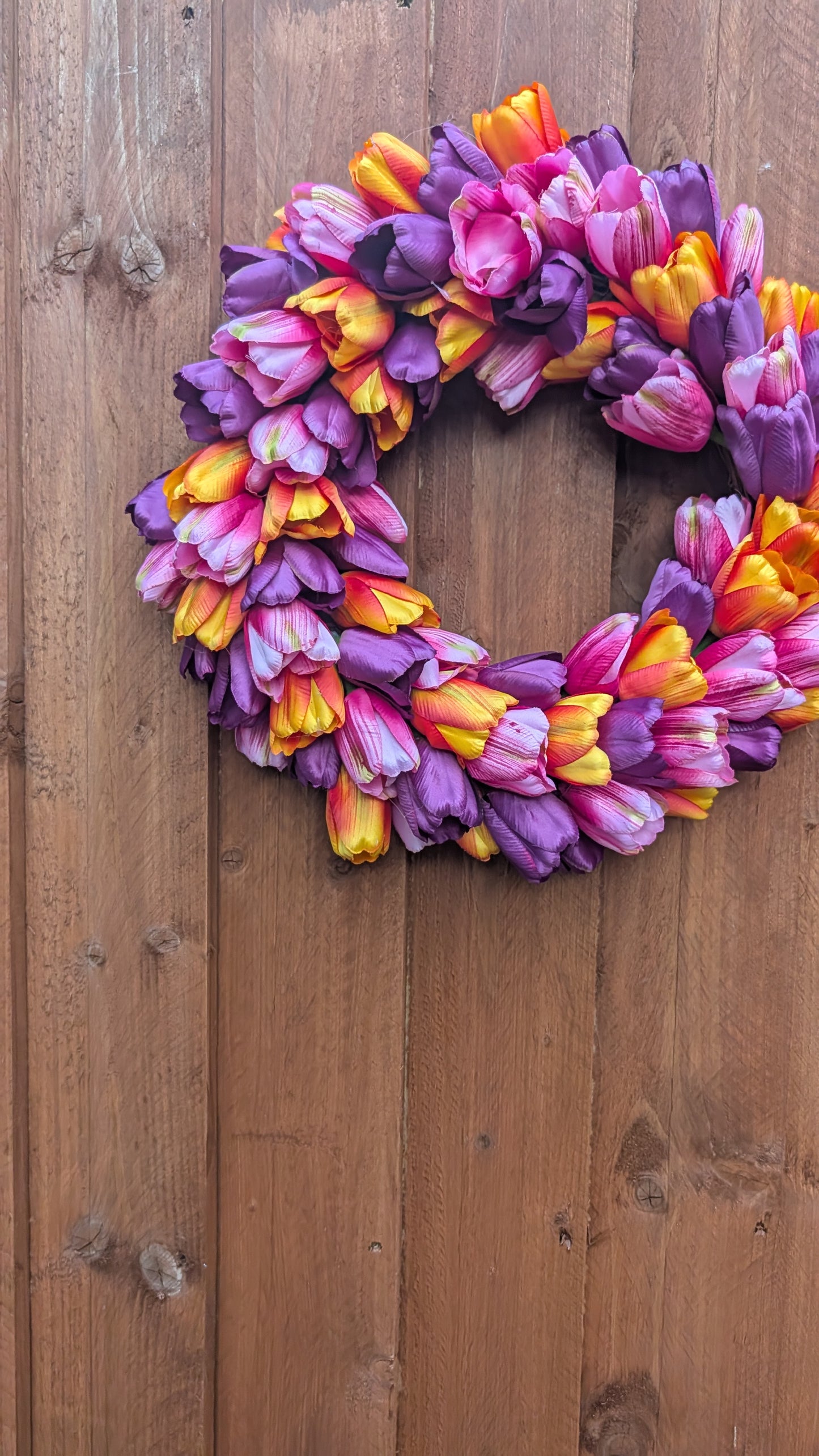 Vibrant Tulip Wreath
