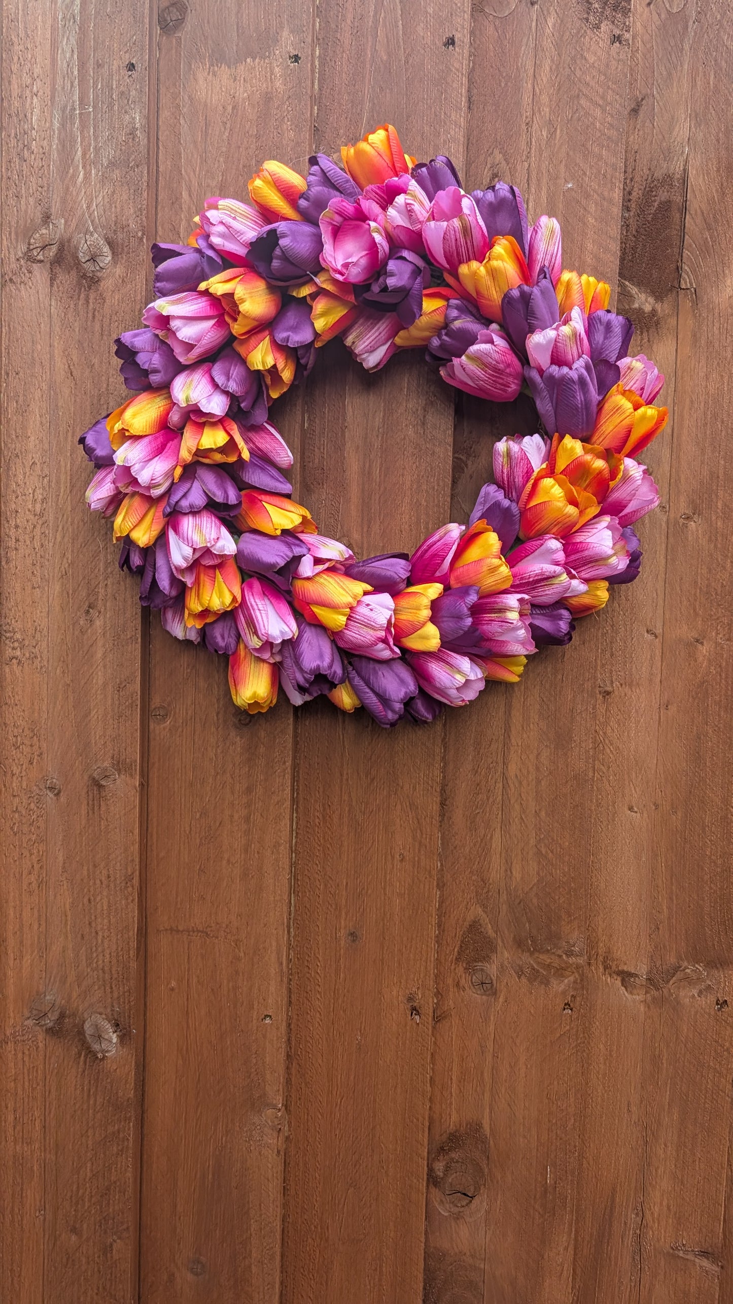 Vibrant Tulip Wreath
