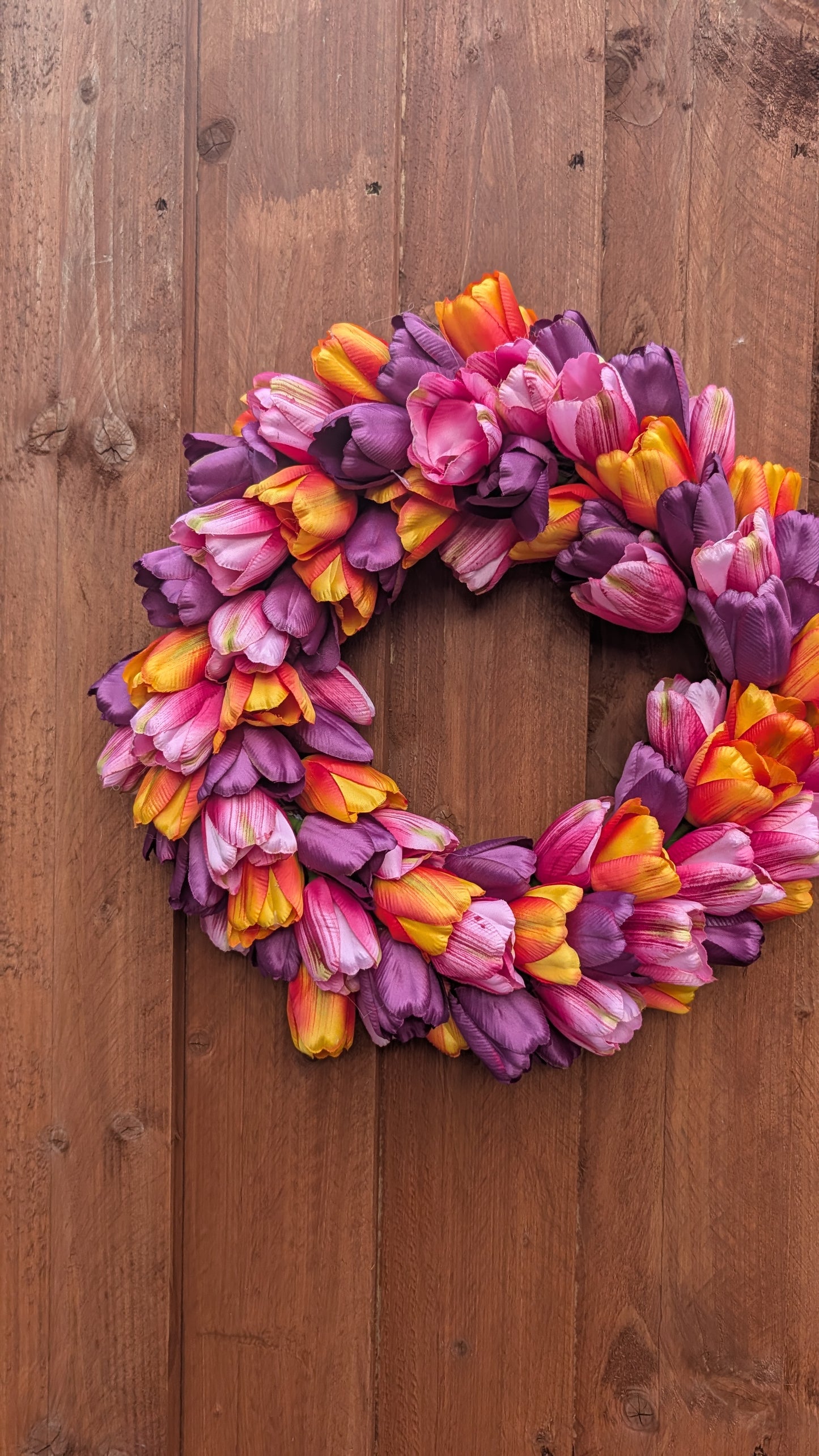 Vibrant Tulip Wreath