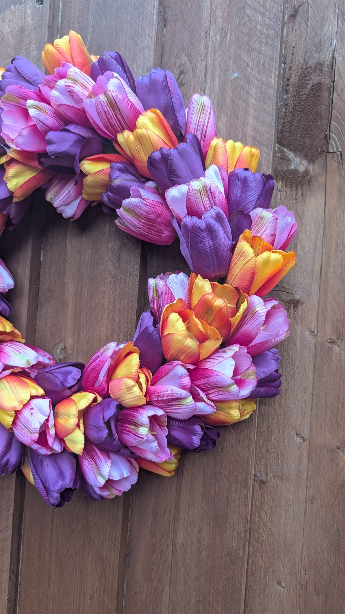 Vibrant Tulip Wreath