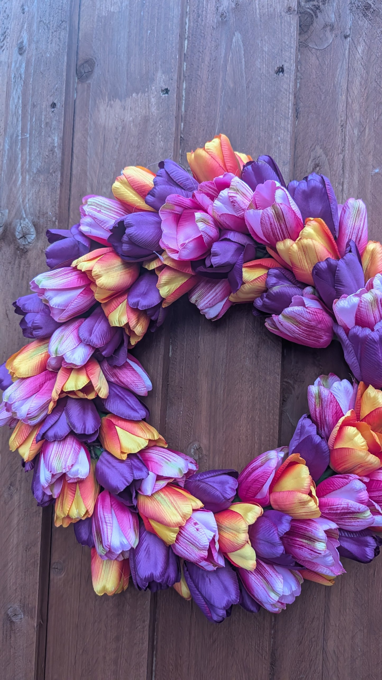 Vibrant Tulip Wreath