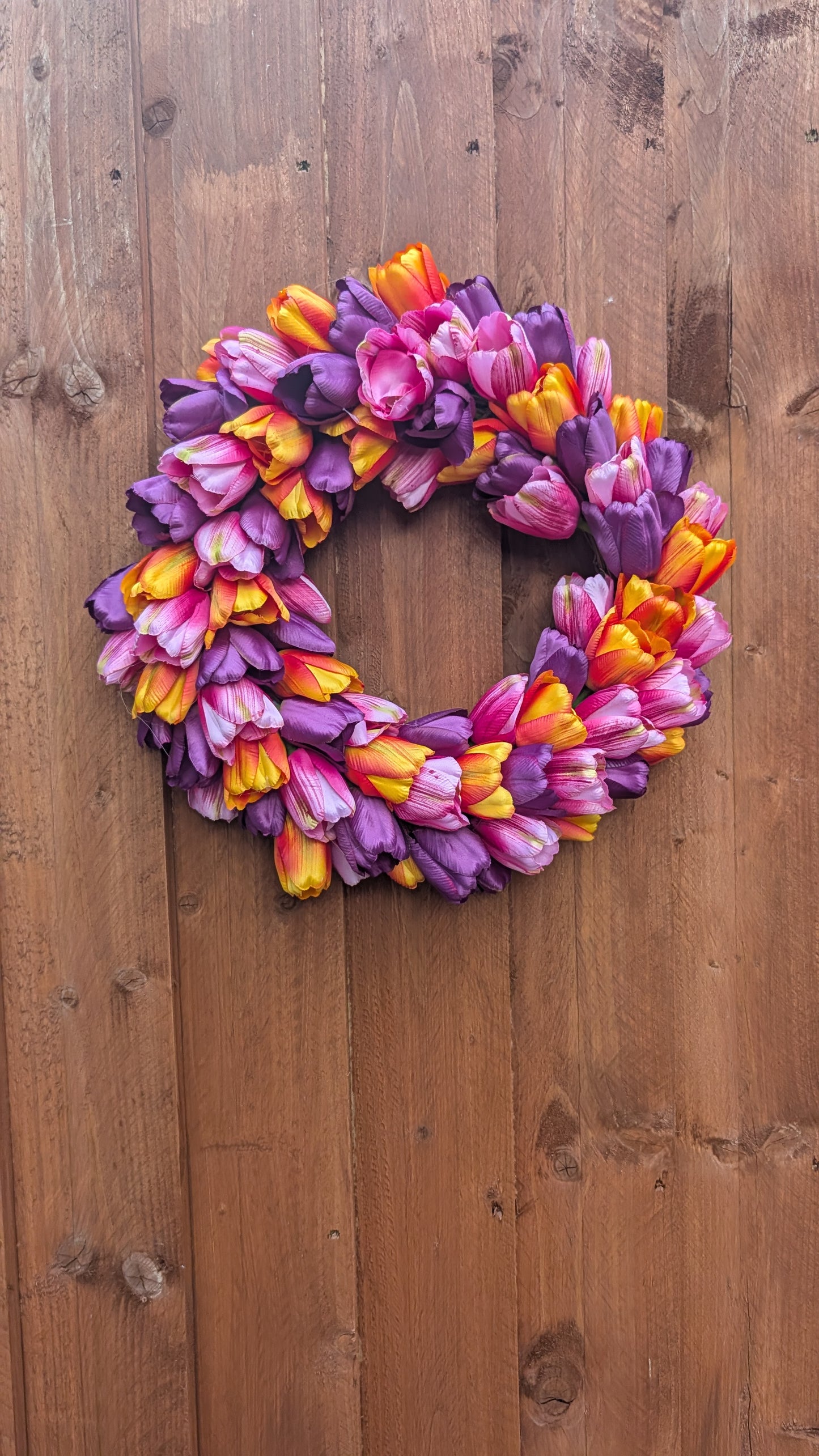 Vibrant Tulip Wreath