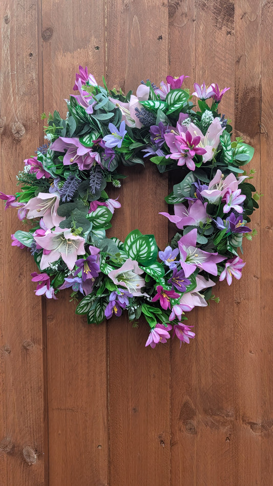 Lavender Lily Wreath