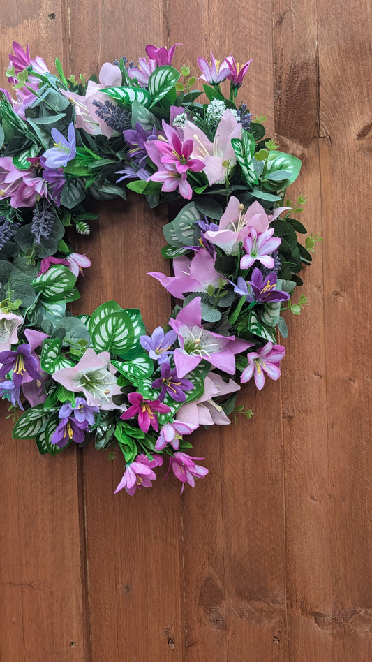 Lavender Lily Wreath
