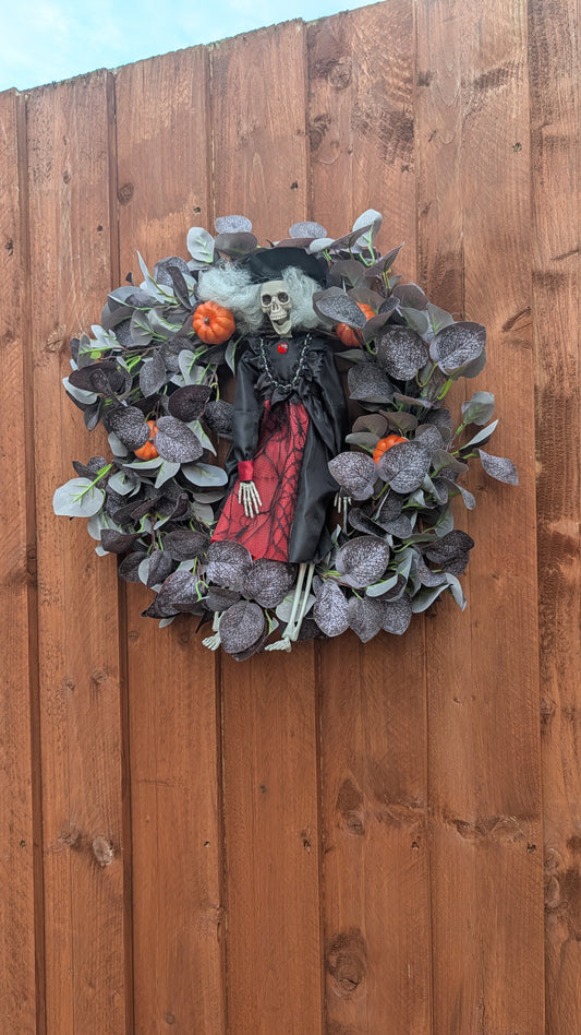 Midnight Witch Halloween Wreath