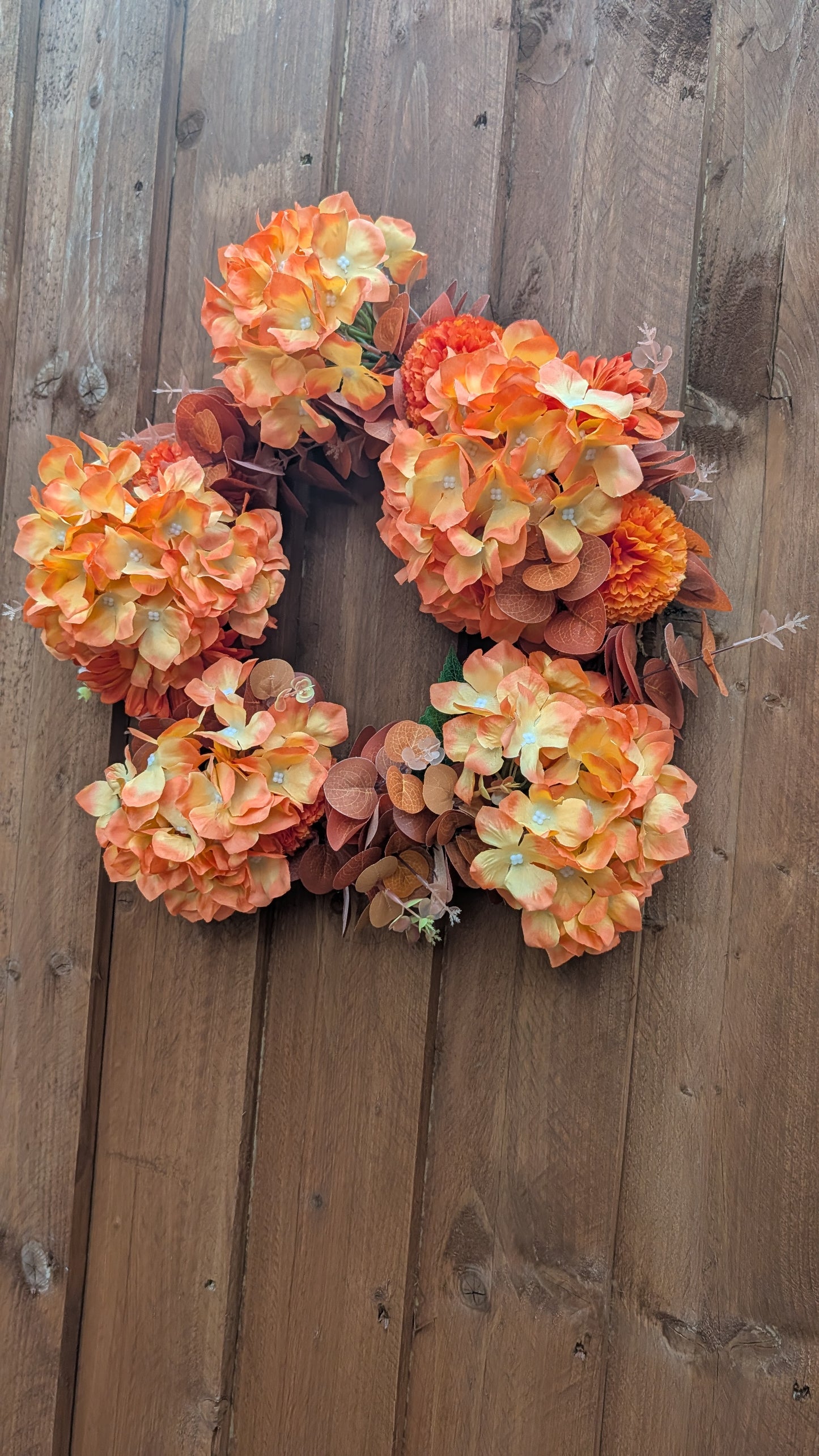 Autumn Sunset Hydrangea Wreath