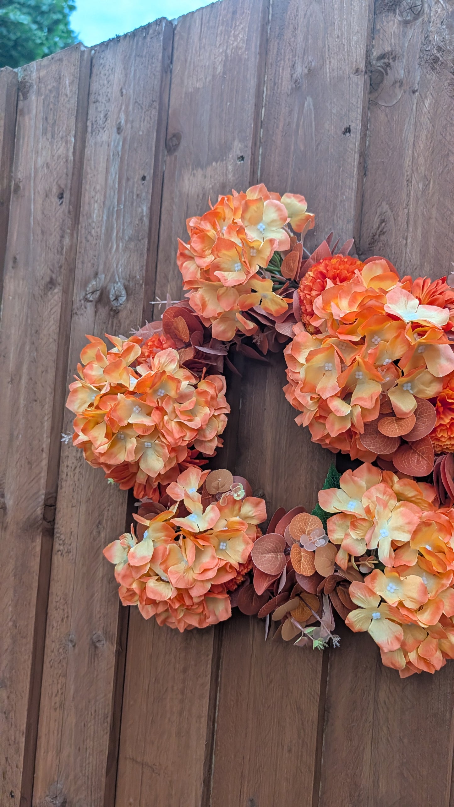 Autumn Sunset Hydrangea Wreath