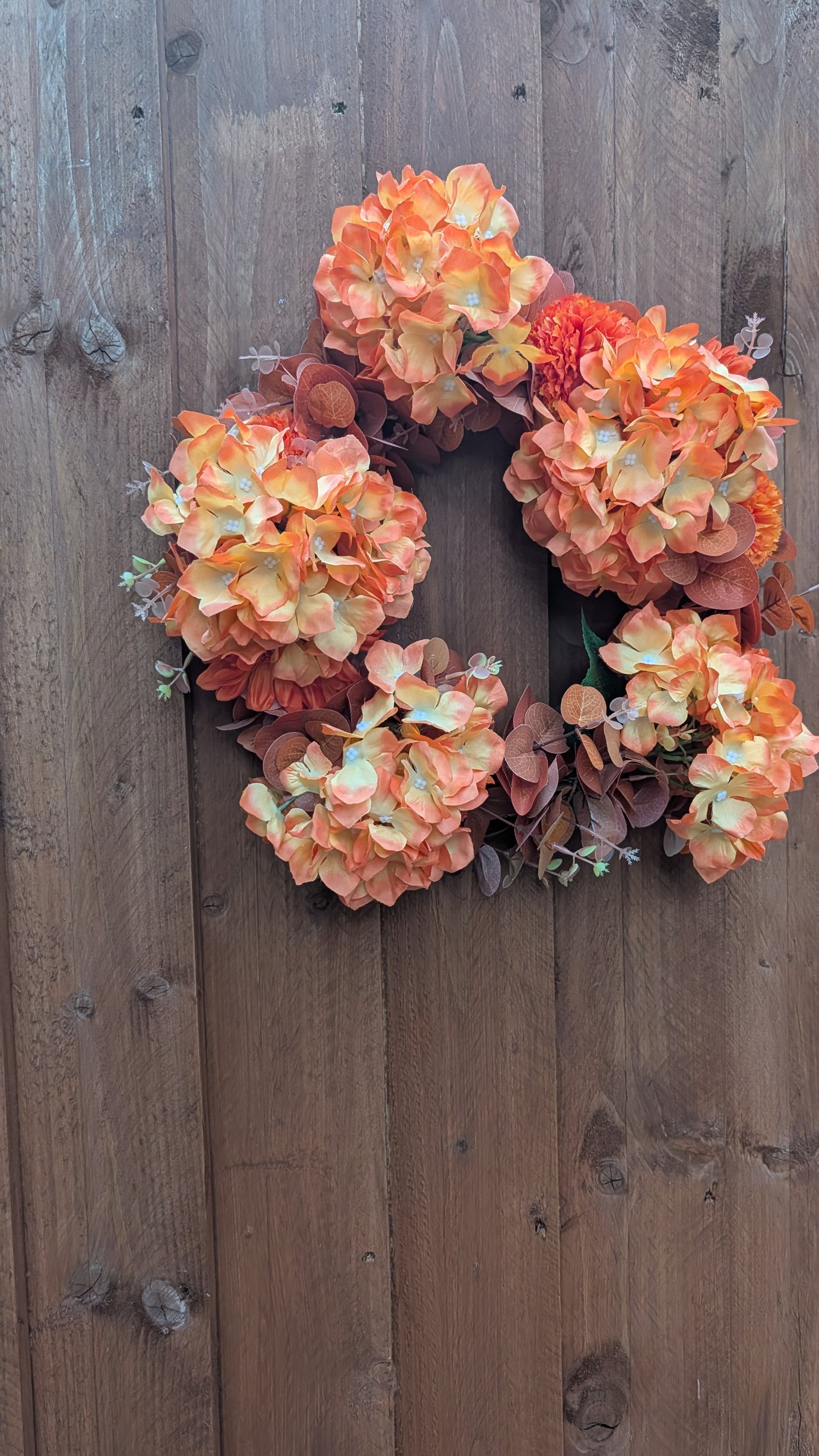 Autumn Sunset Hydrangea Wreath